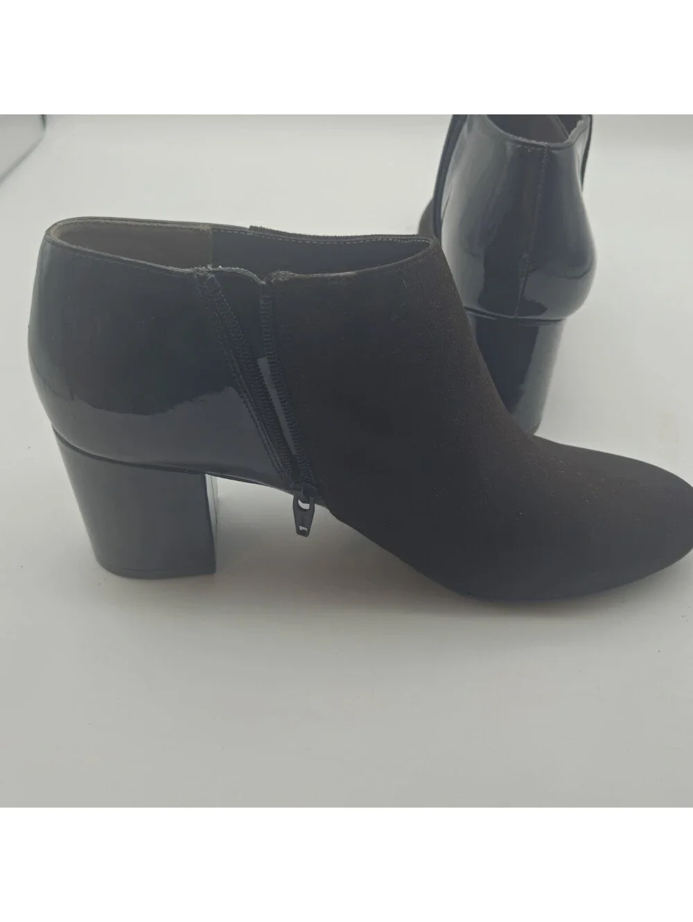 Lifestrides Soft System Ladies 10M Faux Suede/Leather Boots Heel 2.75